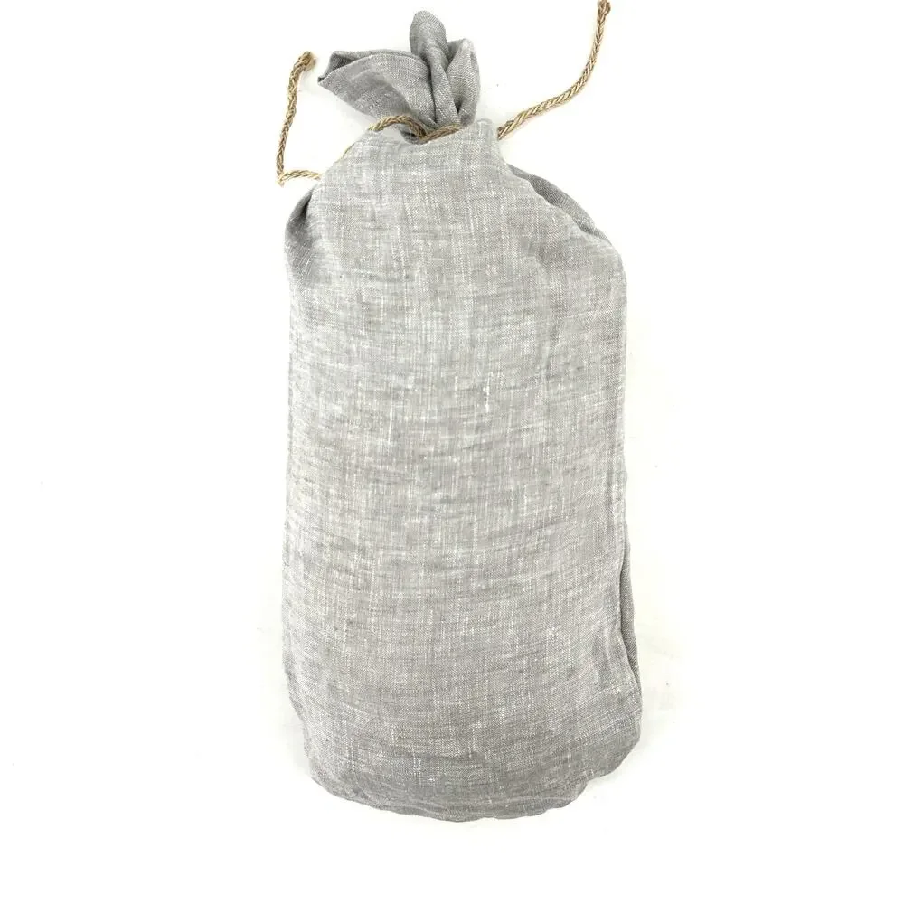 Restoration Hardware Palmette Embroidered Linen Sham King Lounger Fog Mist